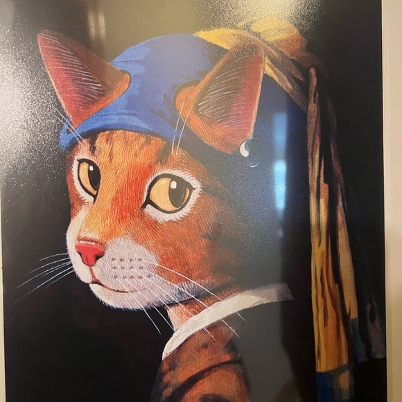 Famous Paintings and the Cat Recreations of famous paintings NEW. 11.8” x 15.7” - Picture 5 of 8